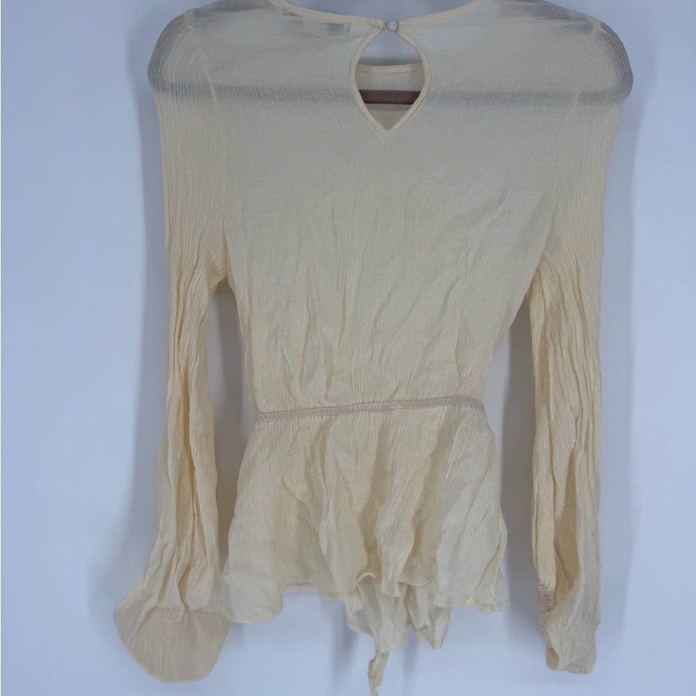 Flying Tomato Cream Blouse with Tie Detail - Picture 4 of 4